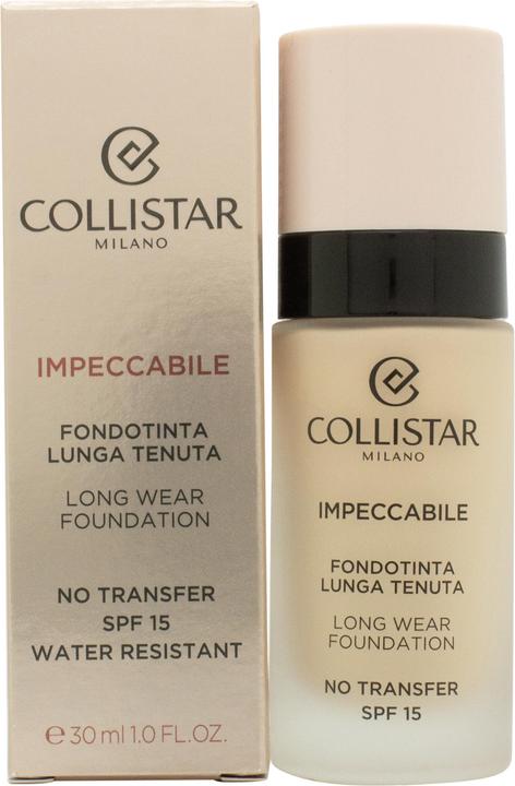 Actual product image Collistar Impeccabile Long Wear Foundation Spf 15 1n - Ivory 30ml (1N)