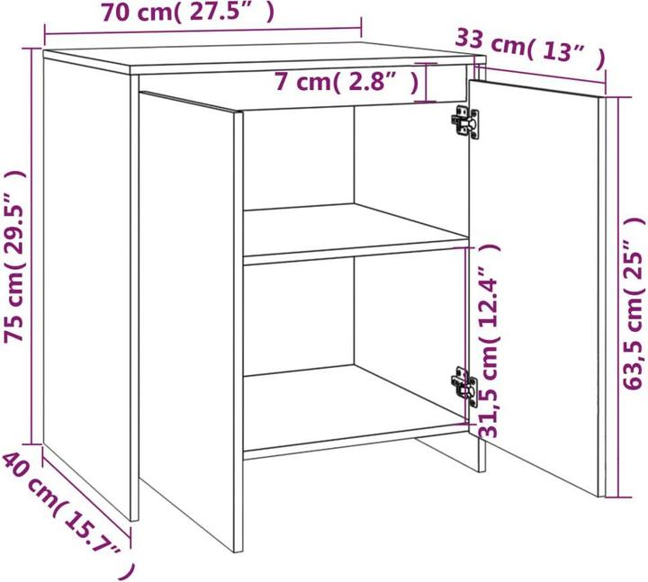 Produktbild vidaXL Sideboard (70 x 40 x 75 cm)