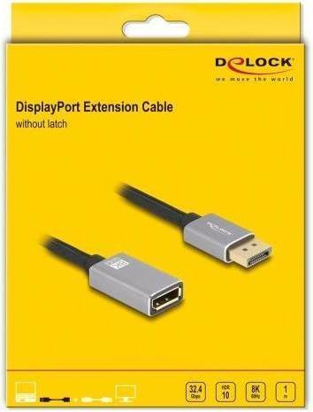 Image du produit Delock Câble d'extension DisplayPort 8K 60 Hz 1 m gris Meta (1 m)