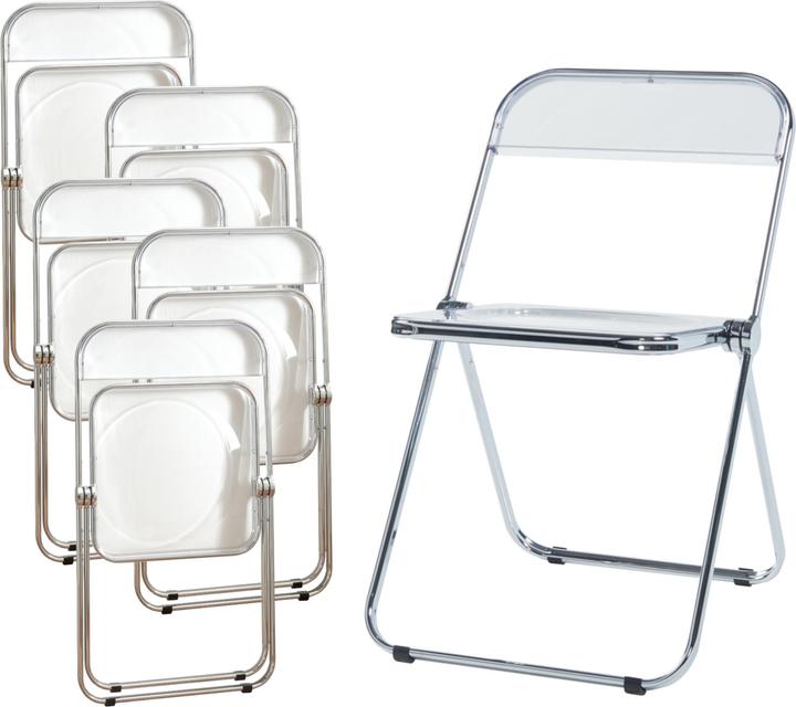 Actual product image En.Casa Klappstuhl Pornainen 6er Set Transparent