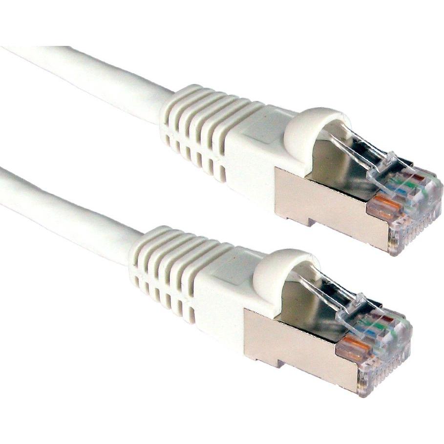 Cables Direct CDL 2m Cat6A Patch Cable - White (2 m), Netzwerkkabel