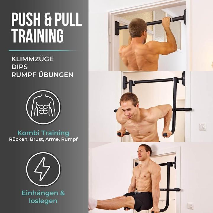 Actual product image Pullup & Dip Tür Klimmzugstange + Dip Stange Bundle