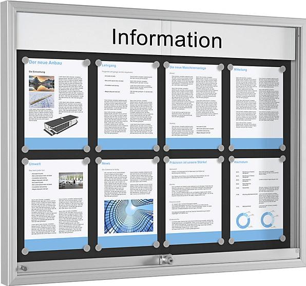 Immagine prodotto Schaar-Design Vetrina con porta scorrevole (Lavagna, 74,5 x 97,5 cm)