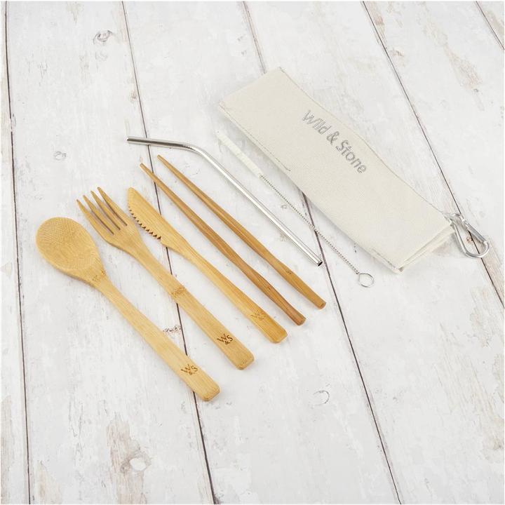 Produktbild Wild & Stone Bambus-Picknick-Besteck-Set, 8 teilig