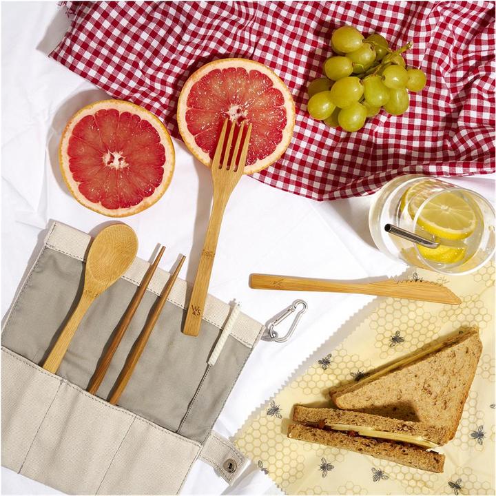 Produktbild Wild & Stone Bambus-Picknick-Besteck-Set, 8 teilig