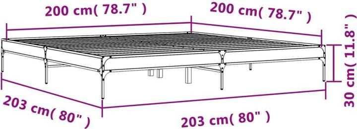 Produktbild vidaXL Bettgestell (200 x 200 cm)