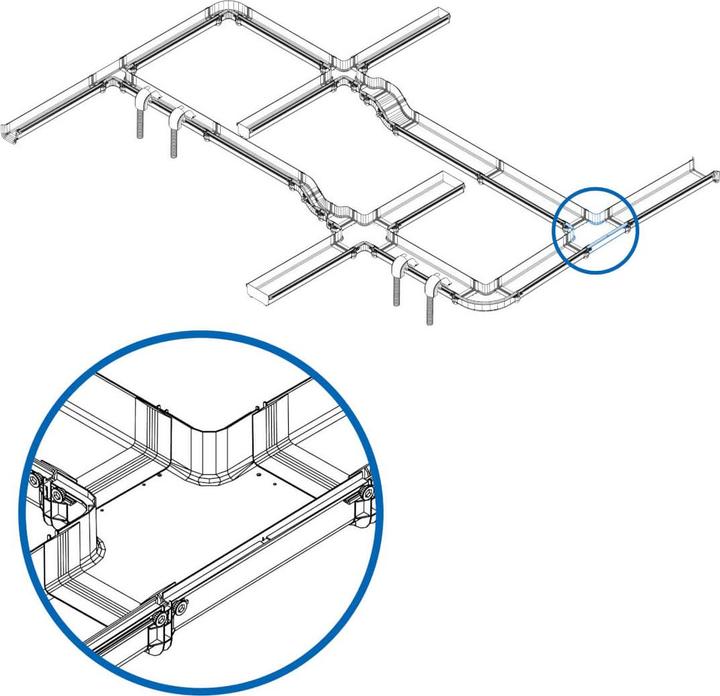 Produktbild Eaton Toolless Horizontal 90-Degree T-Junction for Fiber Routing System 240mm 10Zoll