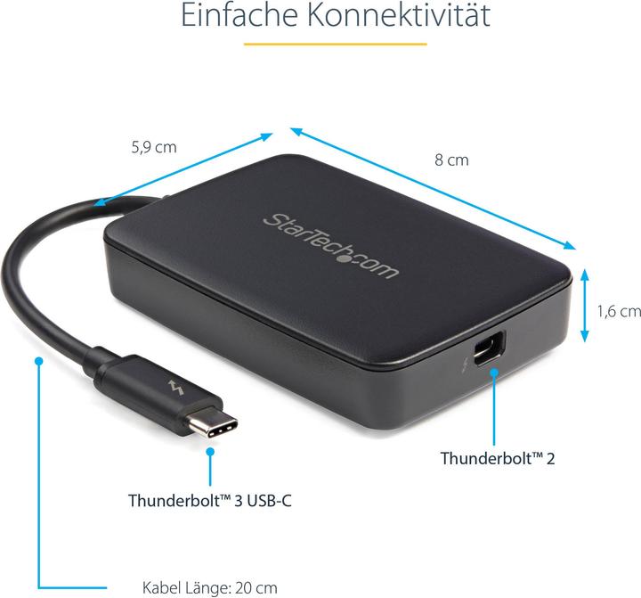 Produktbild StarTech Thunderbolt 3 zu (Thunderbolt, 17.80 cm)