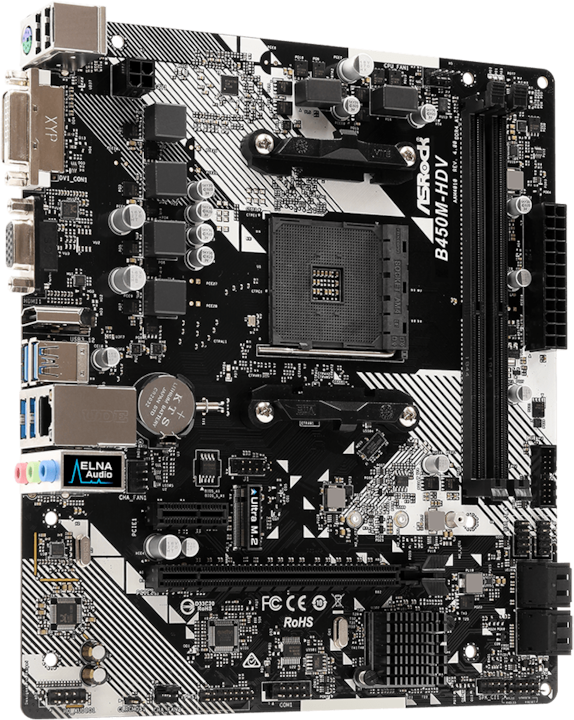 Productafbeelding AsRock B450M-HDV R4.0 B450 (AM4, AMD B450, mATX)