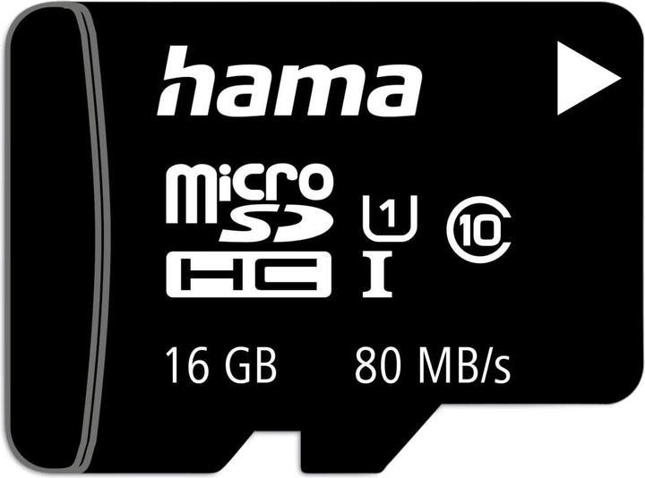 Produktbild Hama microSDHC 16GB +Adapter/Mobile (16 GB, microSDHC, U1, UHS-I)