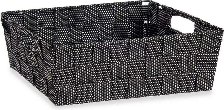 Produktbild Kipit Basket 79810 Black Cloth 3 L 23 x 8 x 27 cm Braiding (48 Units) (23 cm)
