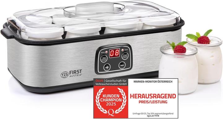 Actual product image TZS First Austria Elektrischer Joghurt Maker mit Timer und Auto-Stop