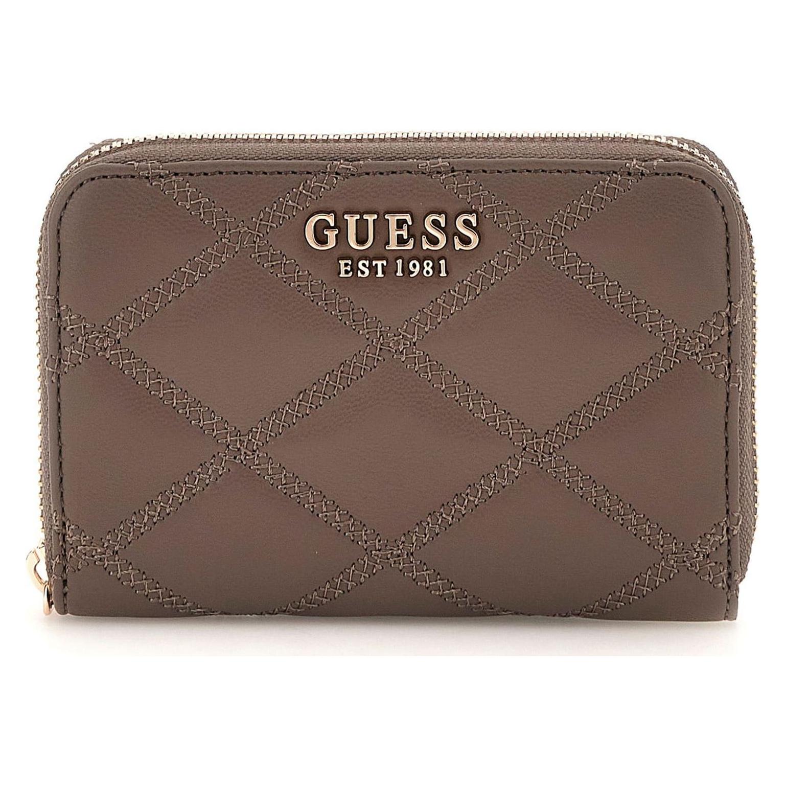Guess, Damen, Portemonnaie, Tamsin Slg Medium Zip Around Wallet, Braun