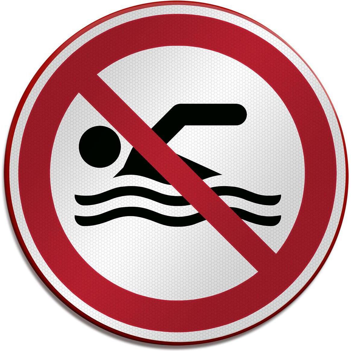 Brady, Etiketten, ISO Safety Sign - No swimming