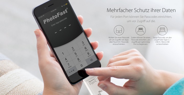 Actual product image PhotoFast iType-C (64 GB, USB-C, Micro USB, Lightning, USB 3.1)