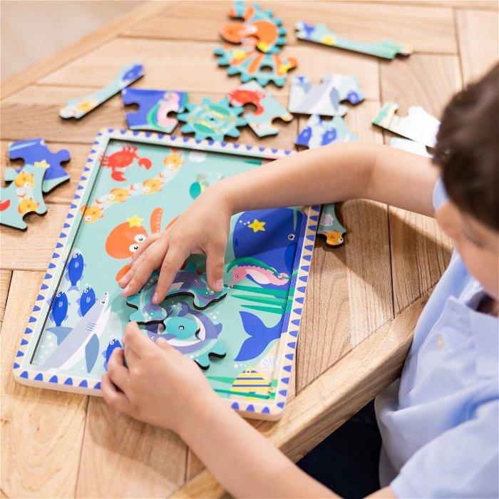 Immagine prodotto Melissa & Doug Melissa e Doug - Puzzle di attrezzi subacquei in legno - (31003) (18 pezzi)