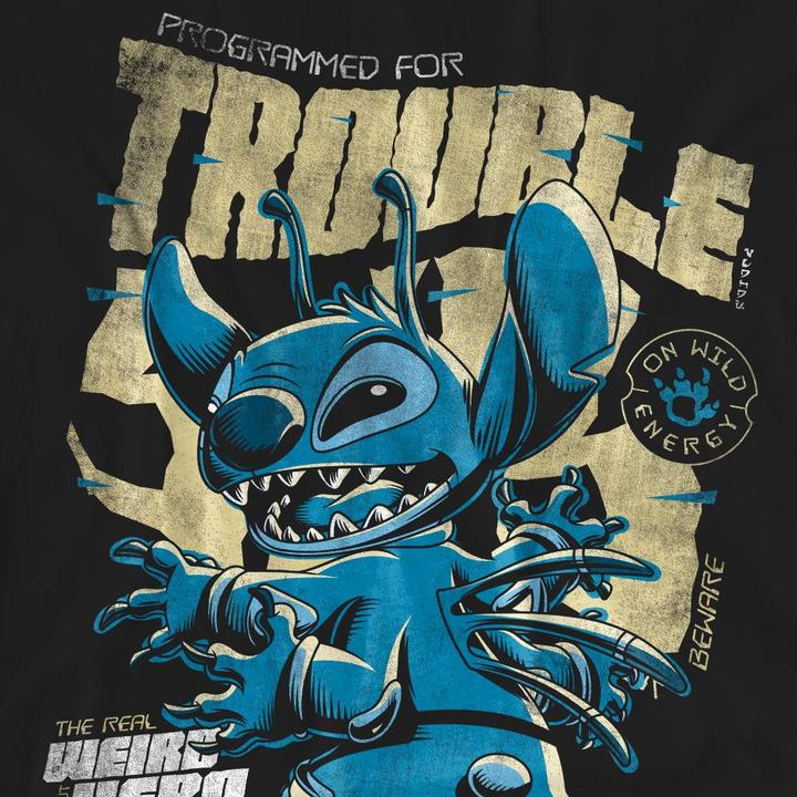 Image du produit Lilo & Stitch - T-shirt style Bande dessinée TROUBLE - Femme (S)