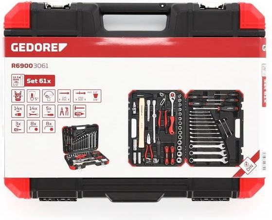 Productafbeelding Gedore Red Combinatie ratel steeksleutelset omkeerbaar. metrisch 5 stuks (19 mm, 8 mm, 15 mm, 7 mm, 10 mm)
