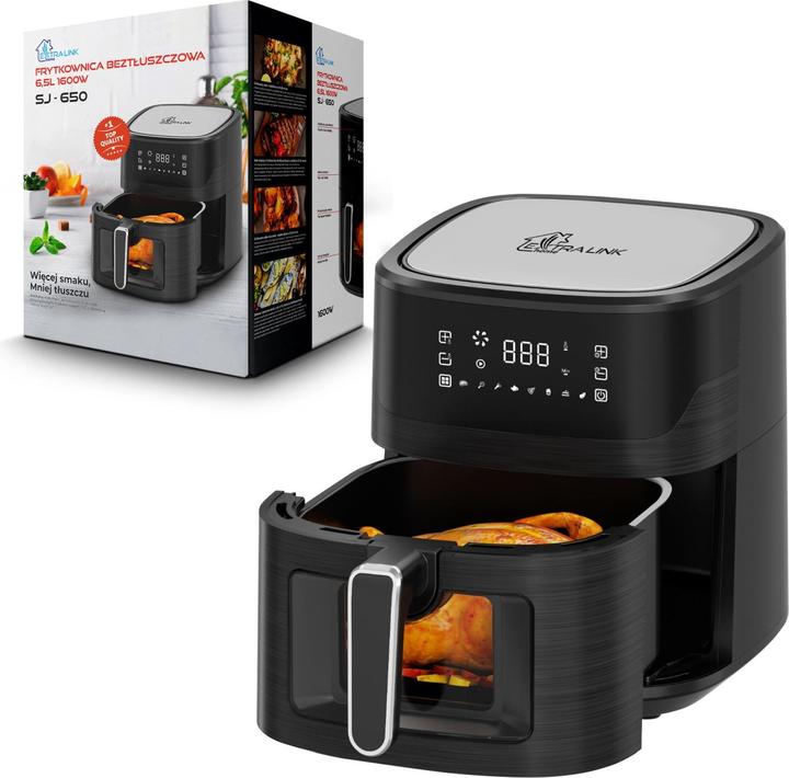 Actual product image Extralink Smart Life Hot Air Fryer SJ-650 6.5L EU | Hot Air Fryer | 1600W