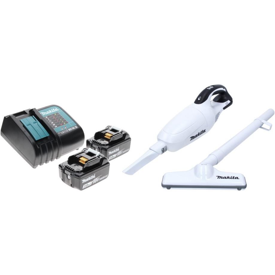 Thumbnail - Makita DCL 181 FSF1 W Akku Staubsauger 18 V Weiss + 2x Akku 3,0 Ah + Ladegerät, Staubsauger, Weiss