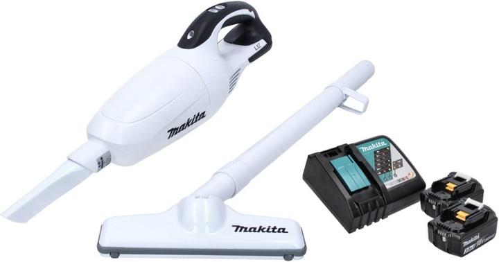 Produktbild Makita DCL 181 FRFW Akku Staubsauger 18 V Weiss + 2x Akku 3,0 Ah + Ladegerät