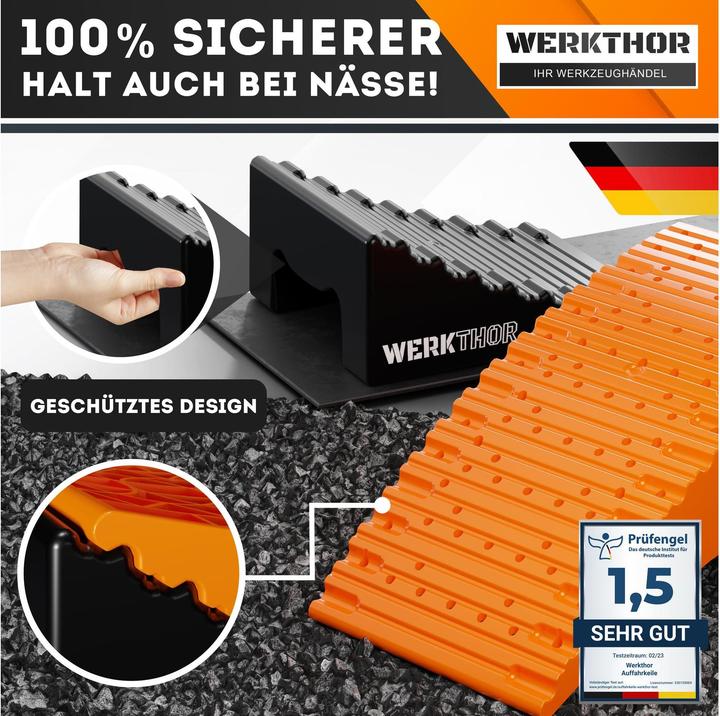 Immagine prodotto Werkthor Innovative Auffahrkeile mit Unterlegmatte