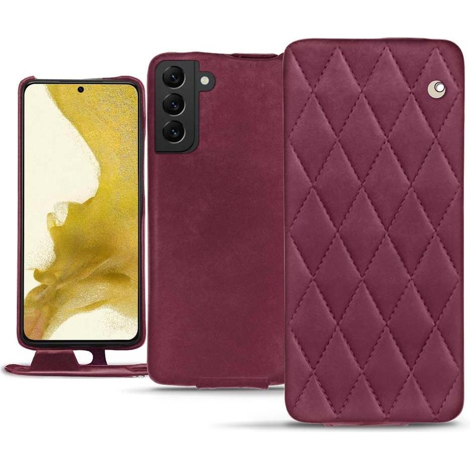 Noreve Lederschutzhülle vertikal (Samsung Galaxy S22), Smartphone Hülle, Violett