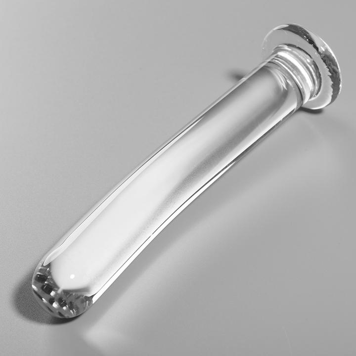 Actual product image Ibiza Nebula Series By ™ - Model 8 Dildo Borosilicate Glass 14.5 X 2 cm Clear