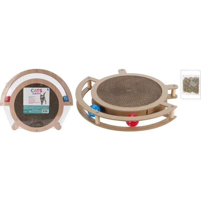 Koopman Drapak dla kota interaktywna zabawka dwie piłeczki 39x33,5x4,5cm, Gioco per gatti