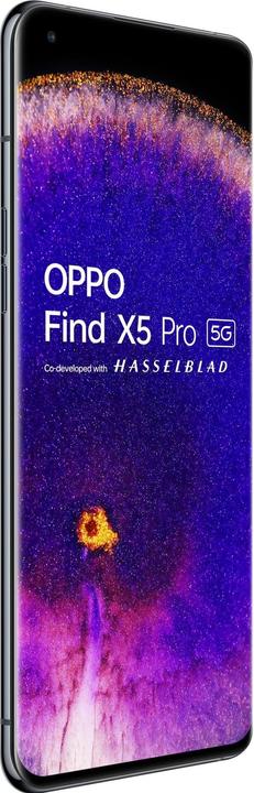 Produktbild OPPO Find X5 Pro (256 GB, Glaze Black, 6.70", Hybrid Dual SIM + eSIM, 50 Mpx, 5G)
