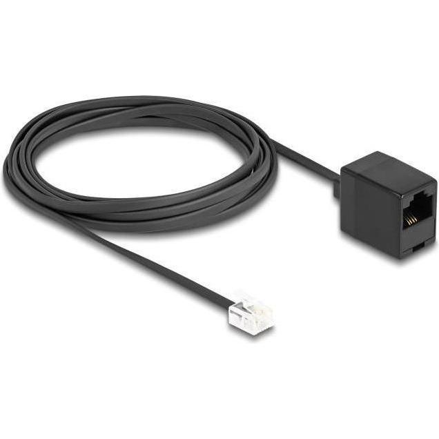 Thumbnail - Delock Telefonkabel RJ11 Stecker zu RJ45 Buchse schwarz 3 m, Telefon Zubehör
