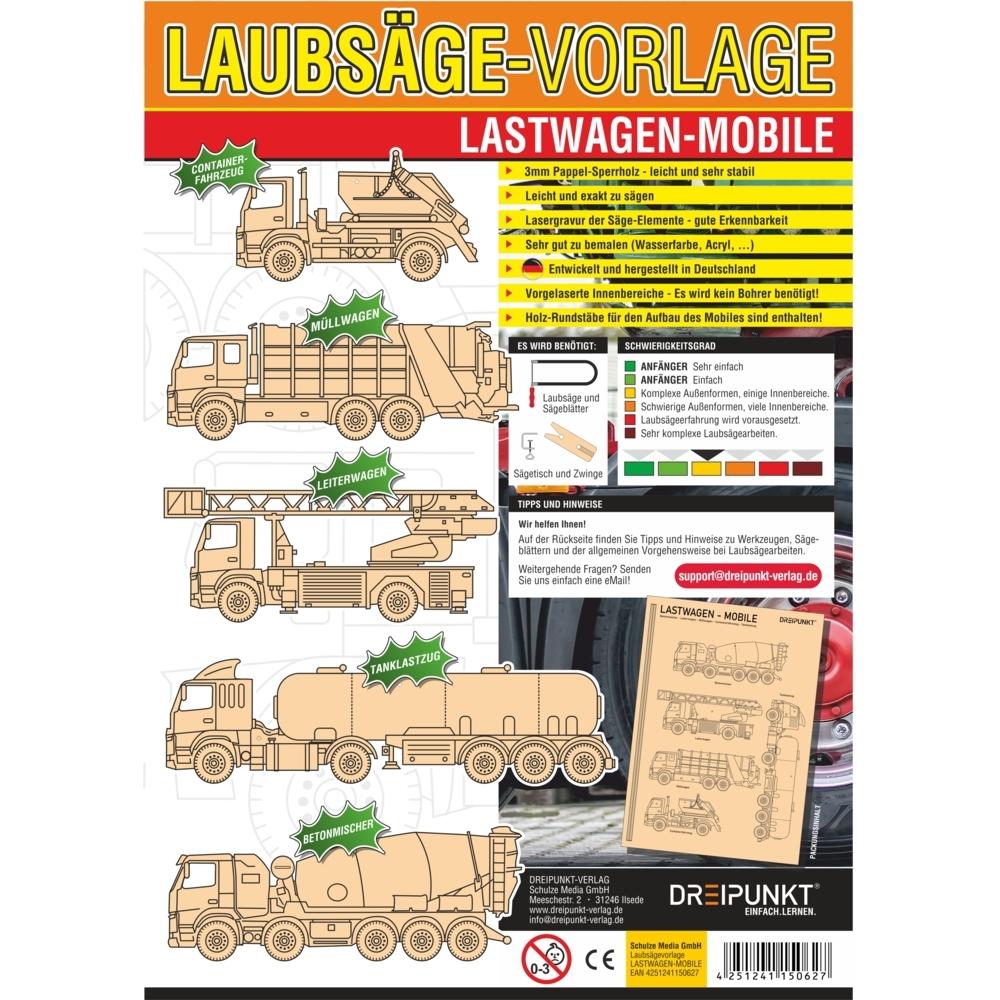 Dreipunkt, Handsäge, Laubsägevorlagen Lastwagen-Mobile