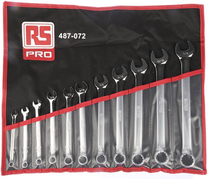 Produktbild RS PRO Gabelringschlüssel Satz zöllig 11-teilig (1 7/8")