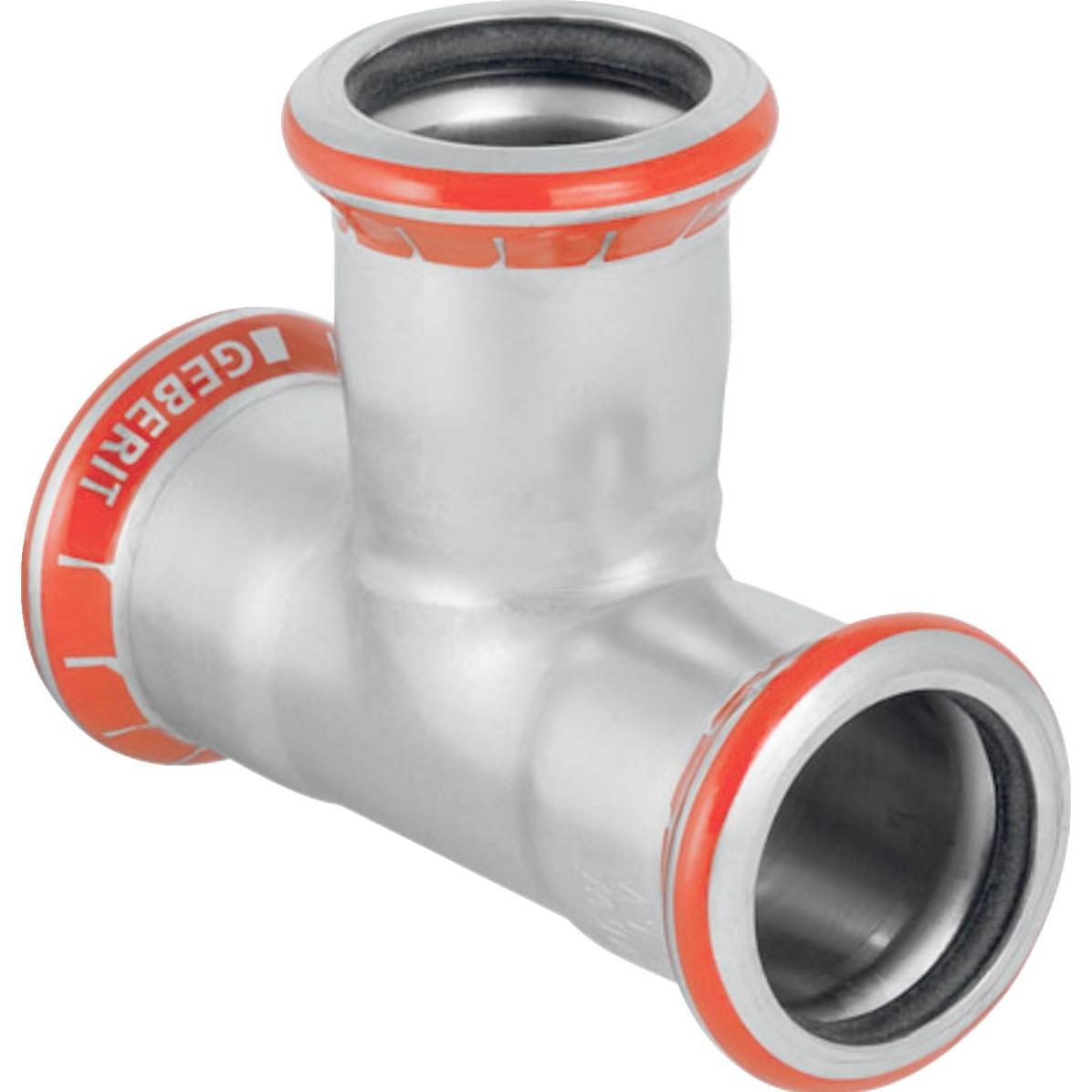 Geberit, Rohrverbindungstechnik, C-STAHL straight tees 35 mm (21006) buy cheap online (T-Verbindung)