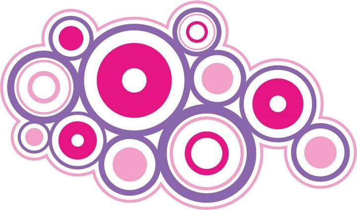 Image du produit Trenddeko Anneaux rétro roses (60 x 35 cm)