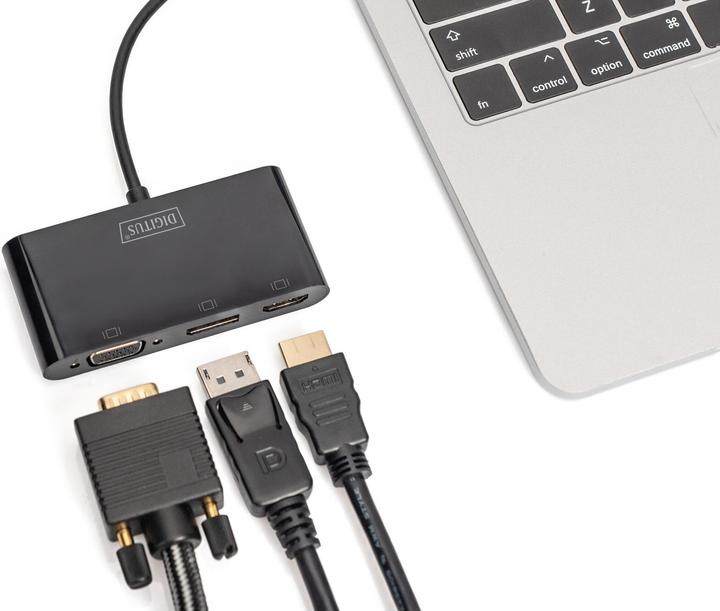Produktbild Digitus USB Typ-C zu (HDMI, DP, VGA, 8.80 cm)