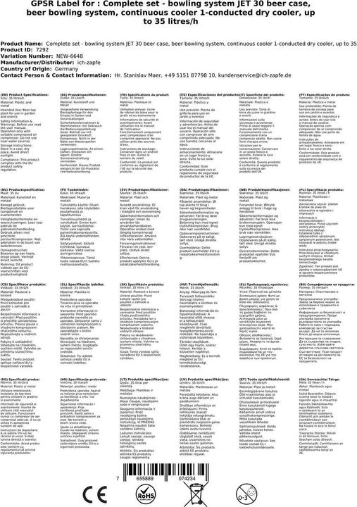 Image du produit Ich-zapfe JET 30 machine a biere, pompe