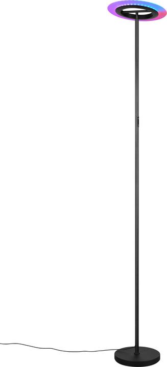 Reality LED-Stehleuchte Samba R43411132, 16,5W, 2700... 6500K, 1900lm, CCT, RGB, IP20, schwarz (1900 lm)
