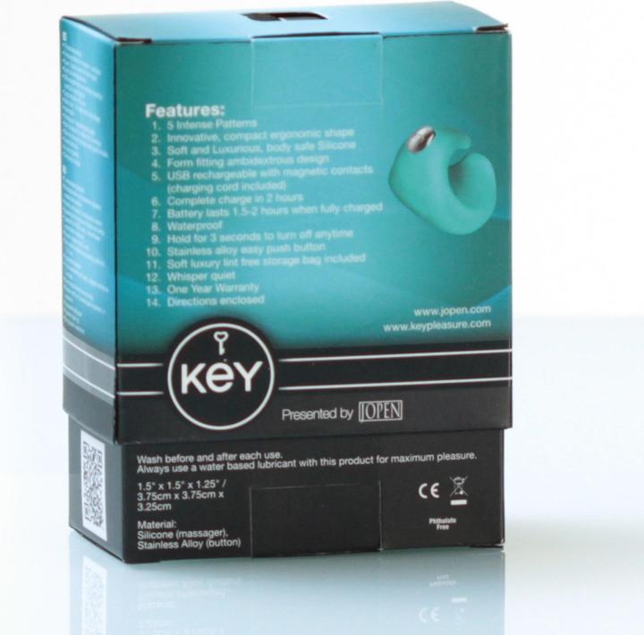 Actual product image KEY by Jopen Pyxis Finger Massager Blue