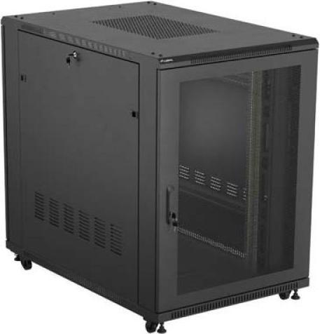 Produktbild Lanberg RACK STEHENDER EINBAUSCHRANK 19 22U 800X1200 SCHWARZ PERFORIERTE TÜR (FLACHPACK) (22 HE, 19 Zoll Rack)