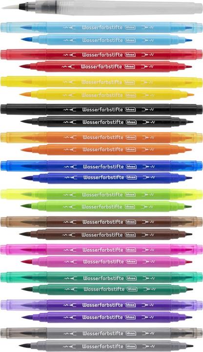 Produktbild Idena Wasserfarbstifte Duo 12 Farben (12x)