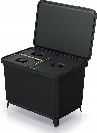Actual product image Prosperplast SYSTEMA waste bin - black recycling (43 l)