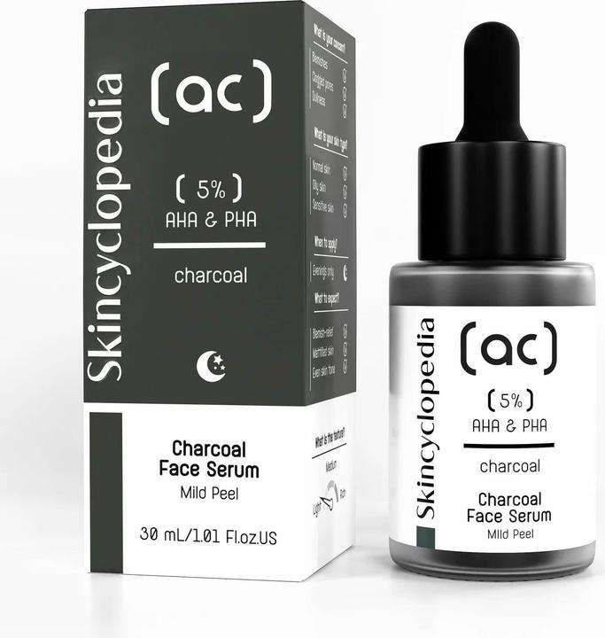 Image du produit Skincyclopedia Charcoal 5% AHA + PHA Complexe (30 ml)