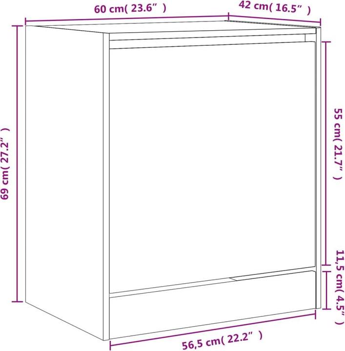 Immagine prodotto vidaXL Schuhschrank (80 x 21 x 87.50 cm)