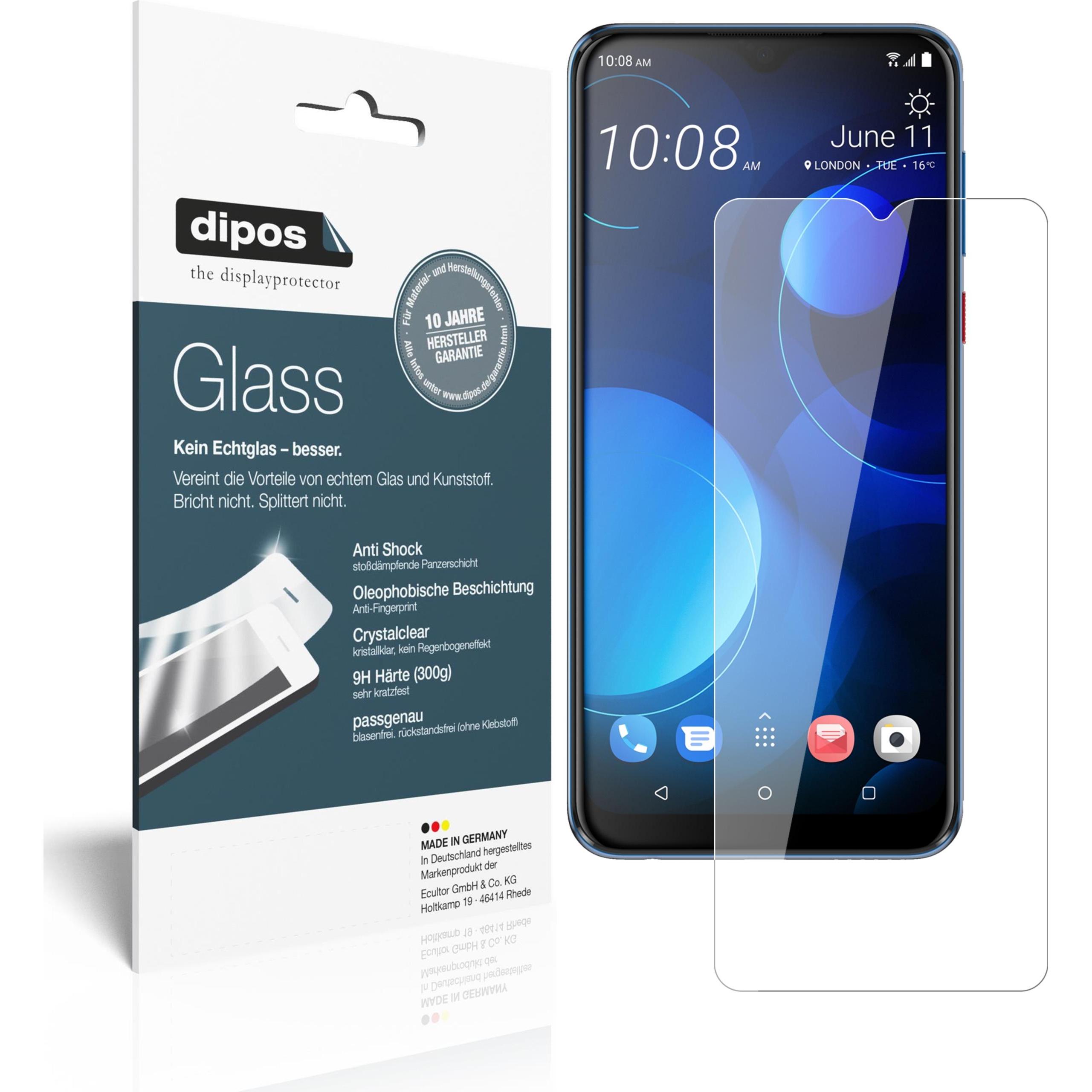 Dipos Displayschutz Anti-Shock (1 Stück, HTC Desire 19+), Smartphone Schutzfolie, Transparent