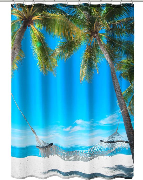 Kleine Wolke Duschvorhang Bahamas 180 x 200 cm, Mehrfarbig (180 x 200 cm)