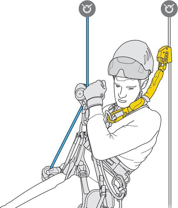 Actual product image Petzl Fall arrester with integrated retaining strap