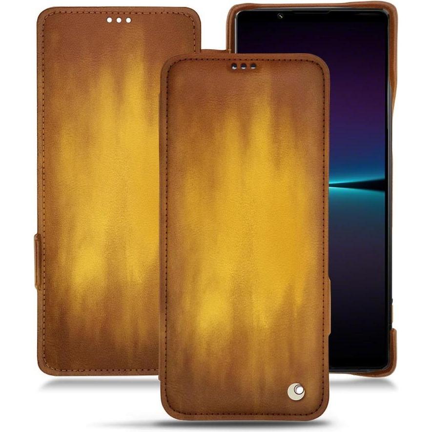 Thumbnail - Noreve Lederschutzhülle horizontal (Sony Xperia 1 IV), Smartphone Hülle, Gold