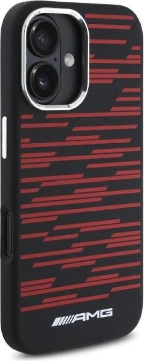Actual product image Mercedes AMG AMHMP16SSRRK iPhone 16 6.1" czarny/black hardcase Silicone Graphics MagSafe (Apple iPhone 16)
