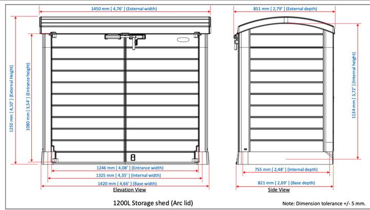 Produktbild Duramax StoreAway Mülltonnenbox Gartenhaus 1200L